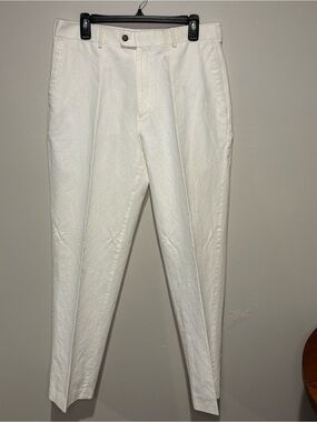 AXIST Men's Classic White Linen Pants - 34 X 34
